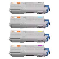 pccom essential oki c532dnc542dnmc573dnmc563dn toner compatible negrocianmagentaamarillo pack 4