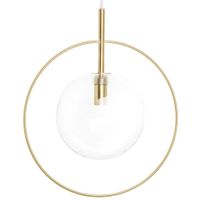 lampara colgante de metal dorado y cristal o30 cm