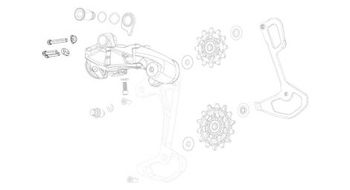 Pieza para desviador sram cover skid x0 t type eagle axs