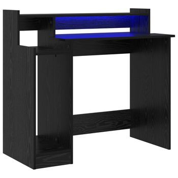 Escritorio | Mesa De Trabajo Roble Negro 97 X 45 X 90 Cm Madera De Ingeniería