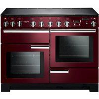 rangemaster professional deluxe 110 induction range cooker - cranberry  chrome cranberry