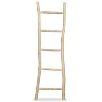 escalera toallero con 5 peldanos teca 45x150 cm natural vidaxl