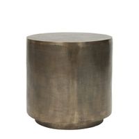 mesa de centro de aluminio dorado
