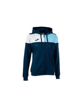 Chaqueta de Fútbol Joma Con Capucha Crew V Marino Celeste Blanco Niña