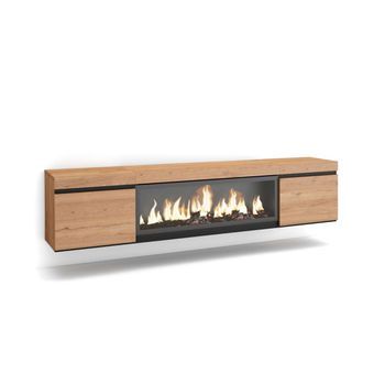 Mueble Tv Iznate-01 Suspendido Con Chimenea Eléctrica