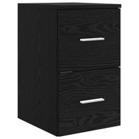 gabinete de bano intermedio roble negro 30 x 35 x 50 cm vidaxl