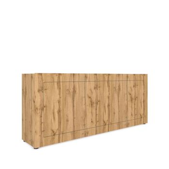 Aparador 4 puertas 200x40x83,5 cm efecto madeira roble