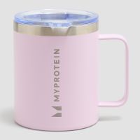 vaso de cafe de metal reciclado de myprotein 350 ml - rosa