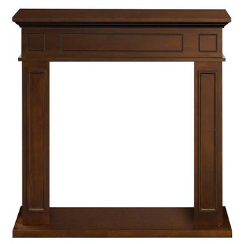 Marco para chimenea divina fire de madera nogal 89,5x90,5x28 cm