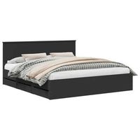 estructura de cama negro 180 x 200 cm madera ingenieril vidaxl