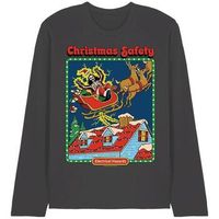 steven rhodes camiseta manga larga christmas safety para mujer