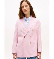 tommy hilfiger para mujer ww0ww50784 americana atemporal de corte amplio rosa 34 casual poliester manga larga