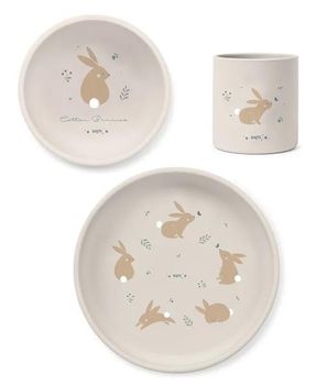 Saro Cotton Bunnies Set de Alimentación 3 Pzas