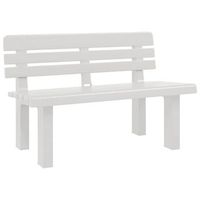 banco de jardin  silla de jardin polipropileno blanco 110x52x71 cm