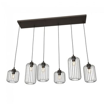Lámpara de techo osmera negro (6 luces)
