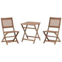 conjunto balcon plegable jardin de madera de acacia certificada clara paraggi