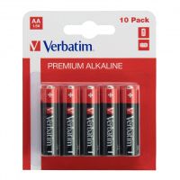 verbatim pack 10 pilas alcalinas aa lr06