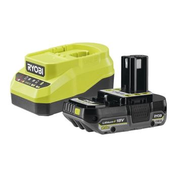 Batería RYOBI 18 V One+ 2.0 Ah LithiumPlus - 1 cargador rápido 2,0 Ah RC18120A-120C