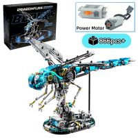 nuevo juego de bloques de construccion mecanicos creativos con forma de libelula decoraciones de mesa diy con animales modelo para ninos y adultos regalos de cumpleanos 866 piezas