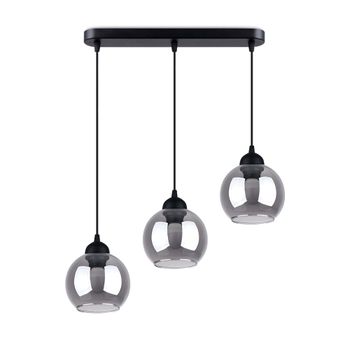 Lámpara de techo negro acero alt. 117 cm