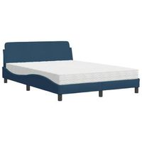 cama matrimonial  cama para adultos  cama con colchon tela azul 120x200 cm