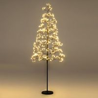 arbol de luces alpino costway 100 luces led blancas calidas 150cm