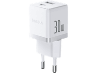cargador de pared - baseus palm 30w usb y tipo-c kit con cable tipo-c 100 cm universal blanco
