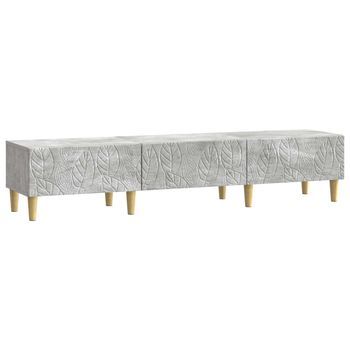Mueble De Tv 147 X 34,5 X 30 Cm Gris Hormigón Vidaxl