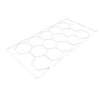 luz led hexagonal 14 luces y borde detalle del coche garaje taller gimnasio panal