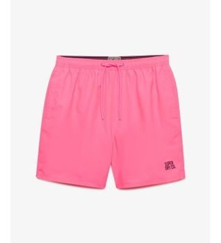 Superdry para hombre. M3010260A Bañador Essential rosa (S), Beachwear, Poliéster Reciclado