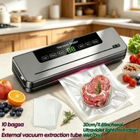 maquina selladora al vacio de alimentos selladora automatica al vacio para alimentos secos y humedos super succion de 65kpa con 10 bolsas maquina selladora para conservacion de alimentos