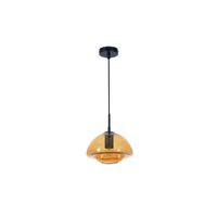 lampara colgante jelife de metal y cristal naranja