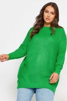yours jersey de punto verde manzana liso mujer curvy y tallas grandes yours