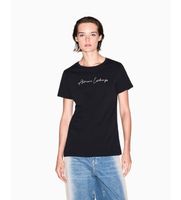 ax armani exchange para mujer xw000839af10356mc021 camiseta regular fit negro xxl casual algodon manga corta