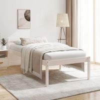 cama para adultos  cama de personas mayores madera maciza de pino blanca 75x190 cm cfw879701