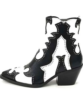 de NOA HARMON BOTIN DE TACON BLANCO Y NEGRO NEGRO BLANCO