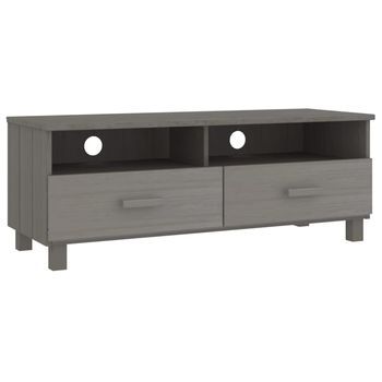 Mueble De Tv Hamar Madera Maciza Pino Gris Claro 106x40x40 Cm Vidaxl