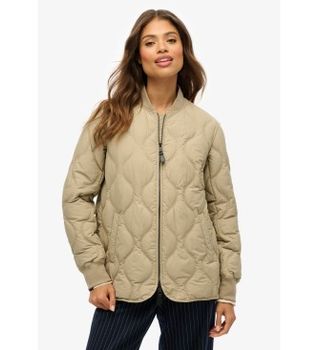 Superdry para mujer. W5011931A Chaqueta Short Quilted Liner Jacket beige (L), Casual, Poliéster