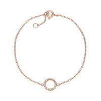 pulsera chapada en oro rosado con circonitas