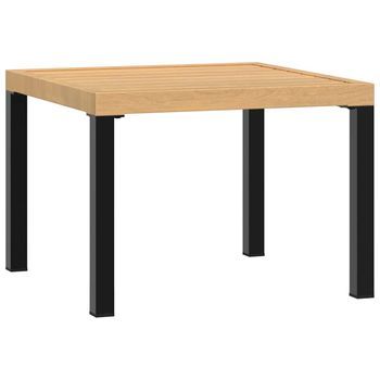 Mesa De Jardín，mesa Auxiliar，mesita De Centro Acero Recubrimiento En Polvo Negro 55x55x39,5 Cm