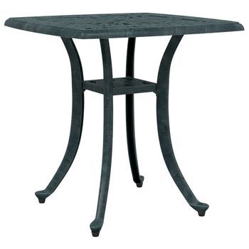 Mesa De Jardín | Mesa De Exterior Aluminio Fundido Verde 53x53x53 Cm