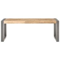 mesa de centro 110x60x40 cm mango sin tratar - gris