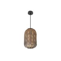 lampara colgante trikala negrocuero envejecido 1xe27 60145xo26x26cm