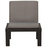 silla de jardin  silla de exterior  sillon con cojin plastico gris