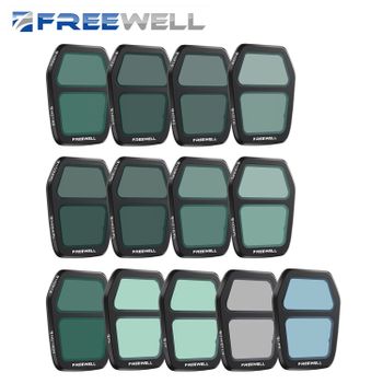 Kit de filtros divididos para Drones Freewell, paquete de 13 filtros ND/PL UV LPR GMIST1/4 PL ND para accesorios de fotografía de lentes de Dron DJI Air 3S
