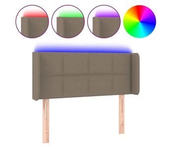 Vidaxl cabecero con led de tela gris taupe 83x16x78/88 cm
