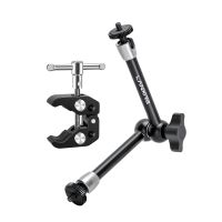 kit super clamp y brazo magico 98 lanxire doble cabeza de bola con tornillo 14 y 38 para camara monitor luz led microfono y rig de video vlog