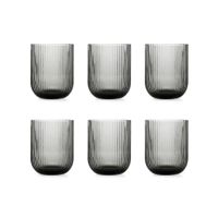 juego de 6 vasos bajos vidrio gris 28 cl