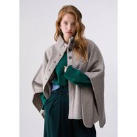 liu jo abrigo poncho con cinturon para mujer
