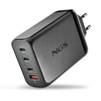 cargador de pared ngs bud 240w gan 3 usb-c pd31pps y 1 usb-a qc30 ultrarrapido negro